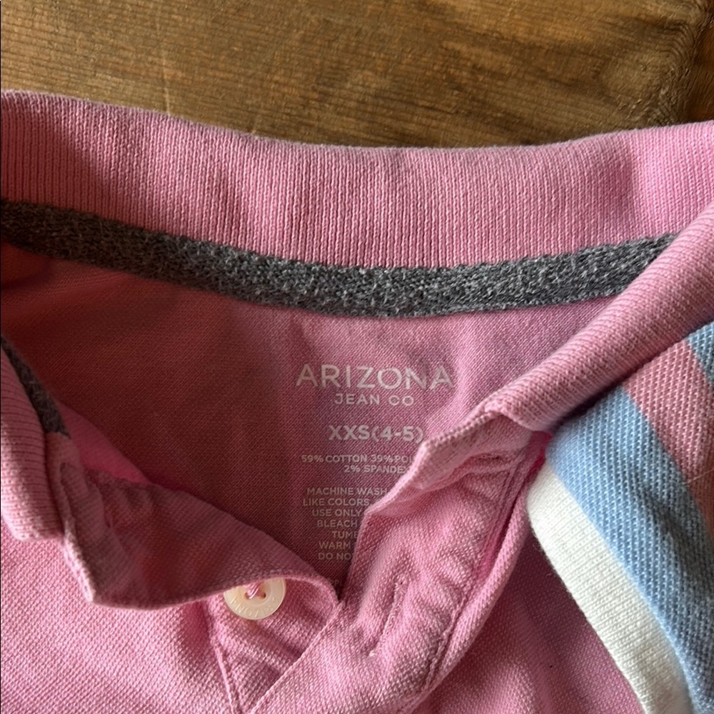 Bundle Gymboree & Arizona Jeans Pink and Blue Polo Shirts Soft Cotton Blend - Picture 3 of 5